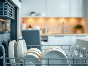 Stolarz precyzyjnie poziomuje ościeżnicę regulowaną podczas montażu nowoczesnych drzwi wewnętrznych w jasnym mieszkaniu.